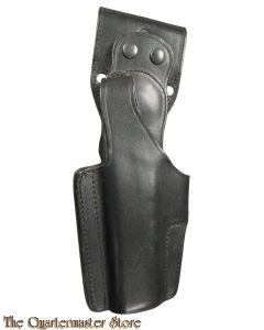 Black leather enforcement Glock holster