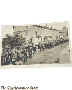 (Feld)postkarte 1916 Infanterie Leibregiment auf dem Marsch durch Blamont