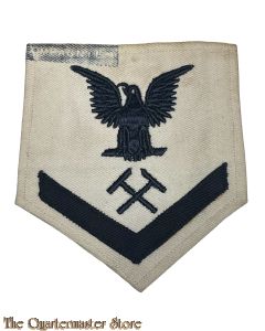 US Navy white rating badge Shipfitter 