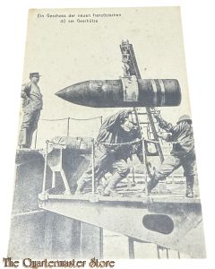 (Feld) Postkarte 1914 Ein Geschoss der neuen französischen 40 cm Geschütze