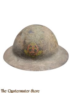 WW1 early rimless British Mark I Brodie steel helmet Middlesex Regiment
