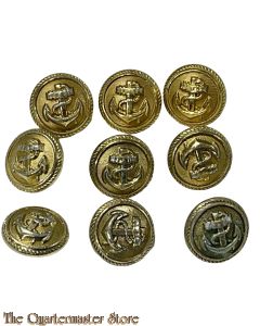9x Knopfe Kriegsmarine 1935 21 mm (9x KM buttons 1935 21 mm)