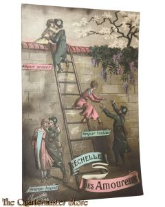France - Postcard WW1 Echelle des Amoureus