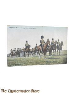 Prent briefkaart 1905 Bespanning 7 cm, snelvuurgeschut Groote-tenue