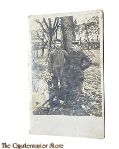 Postkarte/Studio photo 1917 2 Deutsche Soldaten an der Front  