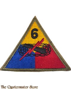 Mouwembleem 6th Armored Divison (Sleevebadge 6e Armored Division)