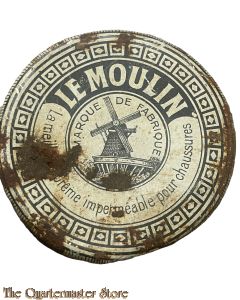 France - Couvercle en métal de boîte de cirage ancienne « le  Moulin» 