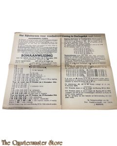 Bonaanwijzing  Distributiekring  Amersfoort no 429 tijdvak 29 October t/m 11 November 1944