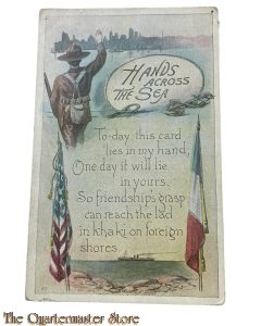 Postcard - 1918 Hands across the Sea 