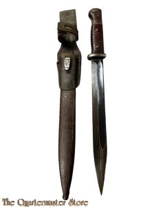 German Seitengewehr 98k (S84/98) mit tragetasche  (Bayonet Mauser 98k S84/98 with frog)