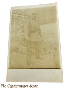 Postkarte/ Photo 1914 Deutscher Soldat mit Marsch bepakkung