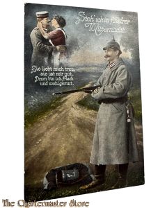 Postkarte 1915 Steh ich in finst'rer Mitternacht