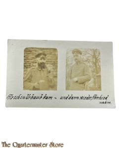 Postkarte/ Photo 1917 Deutscher Soldat im Urlaub 