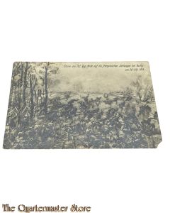 (Feld) Postkarte 1915 Sturm des Inf Reg. no 24 auf die franzoschen Stellungenbei Vailly am 30 okt 1914