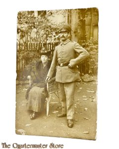 Postkarte/ Photo 1914 Deutscher Soldat mit Frau
