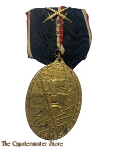 Kriegsdenkmünze - Kyffhäuser Medaille "Blank die Wehr-rein die Ehr 1914-1918": am Band mit Schwertauflage.