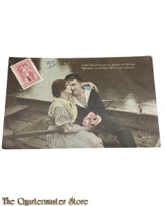 France - Postcard 1917 C'est I heure ou la pensée alanguie, et FlotLante Retrouve son bonheur différé par l'attente'