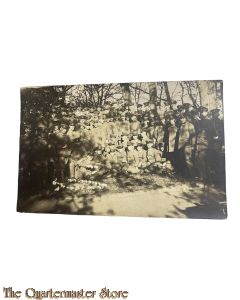 (Feld) Postkarte 1916 Gruppe Deutsche Soldaten im Wald