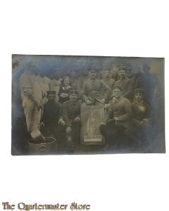 Postkarte 1916 Deutsche Soldaten mit Bild Kaiser 