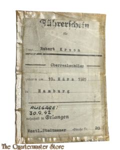 Führerschein Erlangen 1942 (Drivers licence 1942)