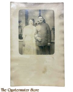 Postkarte/Photo 1914  Deutscher Soldat mit Frau 