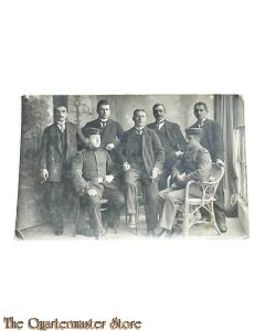 Postkarte/ Photo 1916 Deutsche Soldaten mit 5 Zivilisten