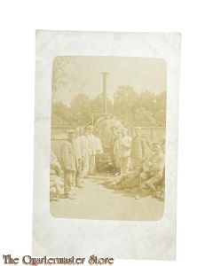  Photo 1917 Deutsche Soldaten mit Gulash kanone 