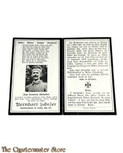 In Memoriam Karte/Death notice Landwehr Regt 328
