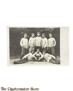  Photo 1917 8 x Deutsche Soldaten in Weisse uniform  