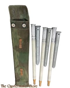 Swiss - WW2 Army 1942 Dated Tent Pole Set Splinter Pattern Zeltbahn Material