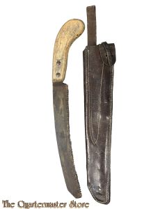 France - WW1 Handsaw with leather scabbard 