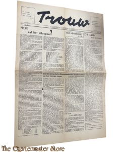 Krant Trouw , no 54 dinsdag 24 april 1945 Uitgave midden Noord-Holland 