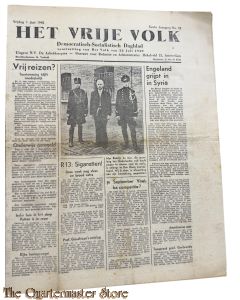 Krant Het Vrije Volk 1e Jrg no 23 Vrijdag 1 juni 1945