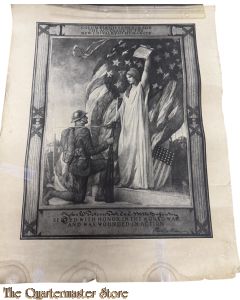 U.S. WWI Wounded in Action Award Accolade Document 356 Inf Regiment 