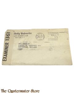 Enveloppe USA - Nederland 1 dec 1940 met censuur 
