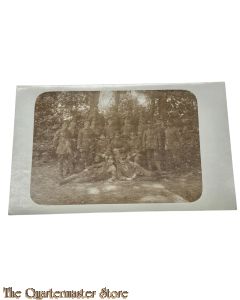 (Feld) Postkarte  1915 Gruppe Deutsche Soldaten 
