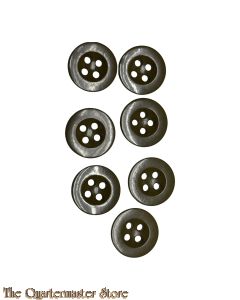 WW2 7 green Plastic buttons for battledress blouse or Trousers