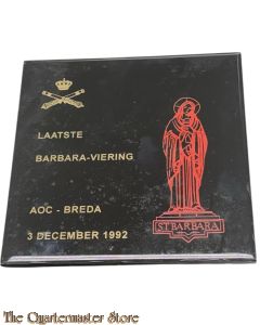 Keramische wand tegel laatste Barbara viering AOC Breda 3 dec 1992